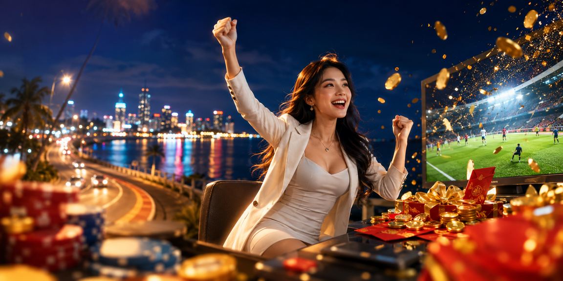 Phong bì đỏ may mắn bên bờ biển Mũi Né — không khí lễ hội cá cược trực tuyến