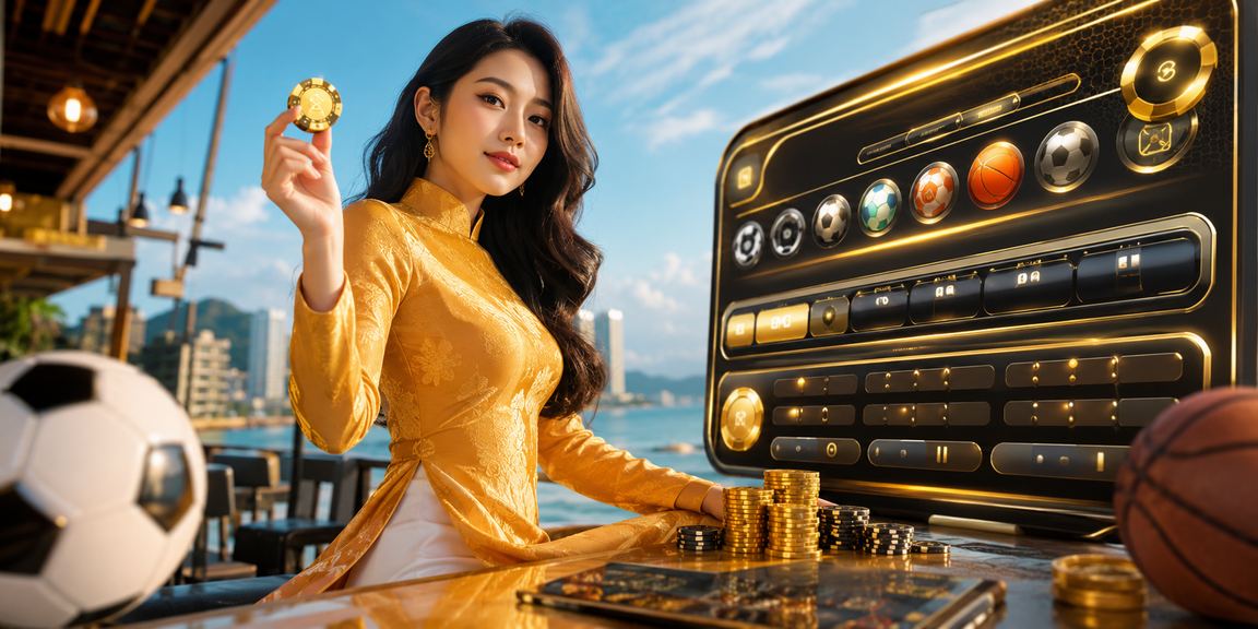 Người dùng xem tỷ lệ kèo bóng đá trực tuyến tại Vũng Tàu với áo dài truyền thống